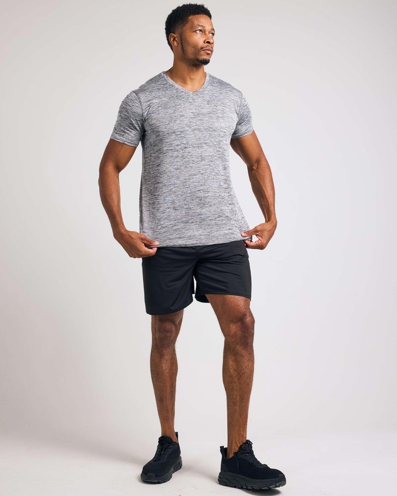 REALESSENTIALS Real Essentials 5 Pack: Menâ€™s V-Neck Dry-Fit Moisture Wicking Active Athletic Tech Performance T-Shirt Set 10, XXL, Pack of 5 - Image 5
